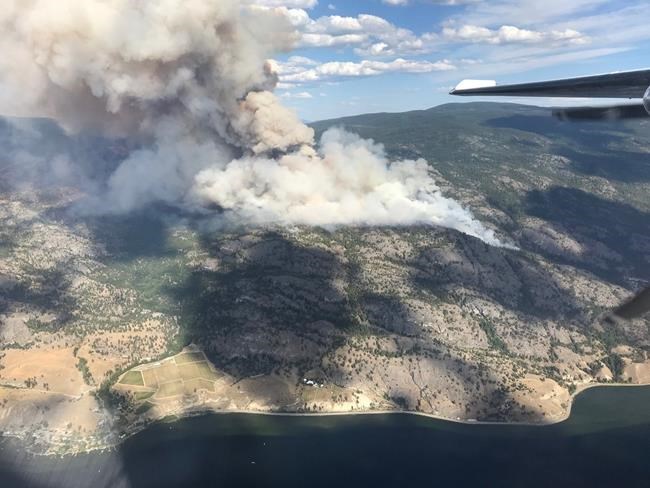 Hundreds evacuated in B.C.'s Okanagan, wildfire service battles blazes | iNFOnews.ca