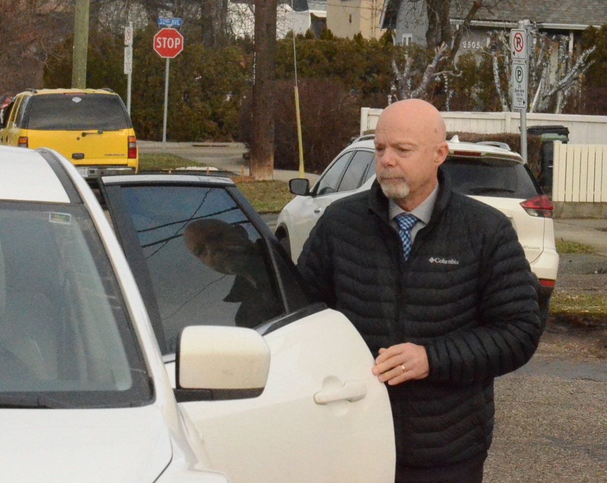 Vernon chiropractor Murray Kievit gets into his car outside the Vernon courthouse.
