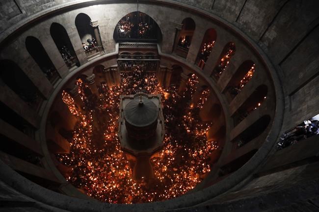 Holy fire ceremony in Jerusalem draws thousands | iNFOnews.ca