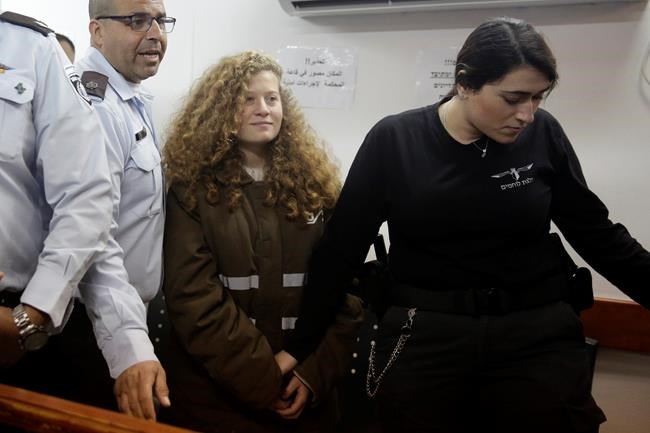 Israeli military court to try Palestinian teen protest icon | iNFOnews.ca CP429359167
