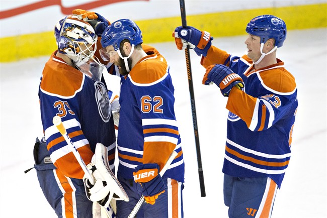 Hall and Purcell lead Edmonton to third straight win, beat Buffalo 4-2 | iNFOnews.ca CP35595708