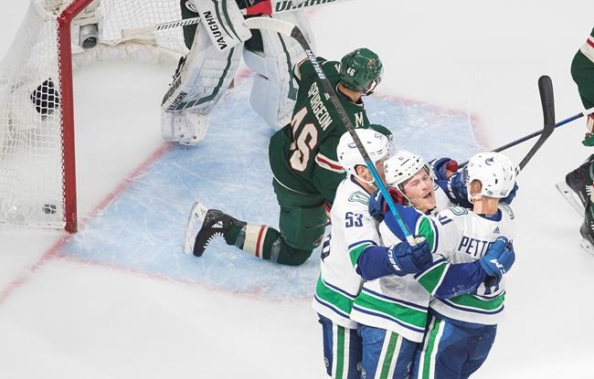 Canucks beat Wild 3-0, take series lead in penalty-filled NHL qualifying game | iNFOnews.ca Canucks beat Wild 3-0, take series lead in penalty-filled NHL qualifying game | iNFOnews.ca