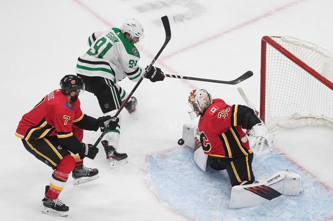 Cam Talbot gets shutout as Calgary Flames beat Dallas Stars 2-0 in NHL playoffs | iNFOnews.ca
