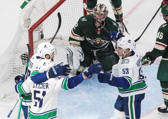 Vancouver Canucks beat Minnesota Wild 5-4 in overtime, advance in NHL playoffs | iNFOnews.ca Vancouver Canucks beat Minnesota Wild 5-4 in overtime, advance in NHL playoffs | iNFOnews.ca