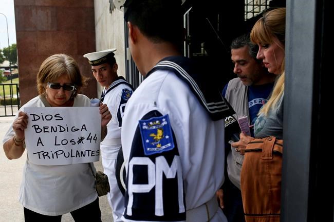 The Latest: Argentina ends rescue aspect of submarine search | iNFOnews.ca