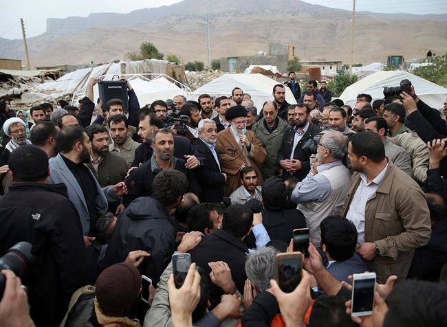 Iran's supreme leader visits quake-hit area, urges more aid | iNFOnews.ca