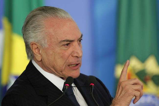 The Latest: Brazil's attorney general formally accuses Temer | iNFOnews.ca