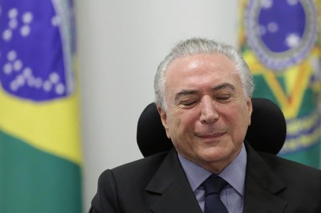 Allies of Brazil's president looking to future amid scandal | iNFOnews.ca CP909380671