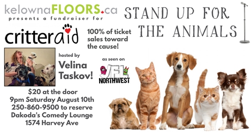 Kelowna Floors presents Stand Up for the Animals for Critteraid!