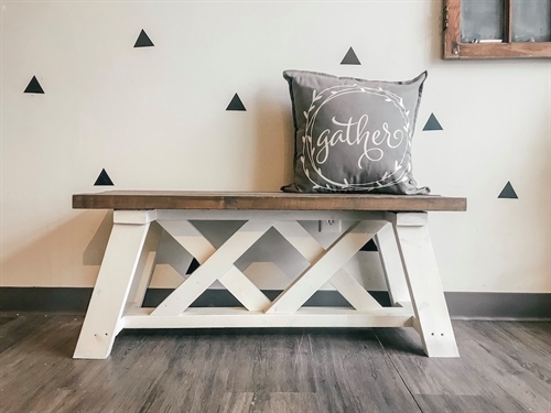 DIY Rustic Farmhouse Bench & Pillow Workshop