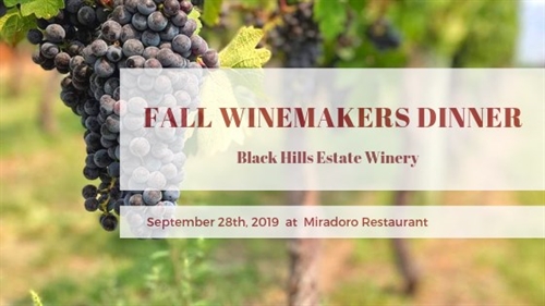 Black Hills Winemakers Dinner – only 9 seats left!