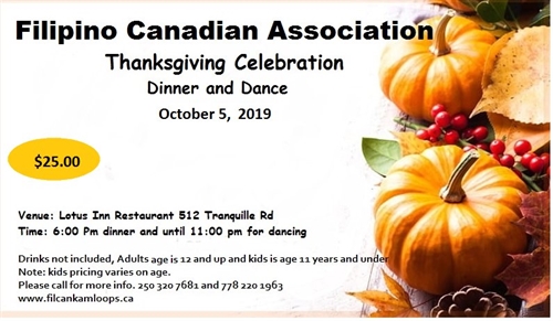 Thanksgiving Dinner and Dance | iNFOnews.ca Thanksgiving Dinner and Dance