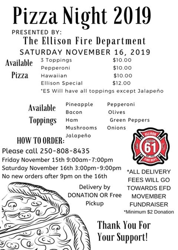 The 2019 EFD PIZZA NIGHT | iNFOnews.ca The 2019 EFD PIZZA NIGHT