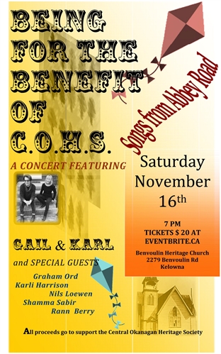 Being for the Benefit of COHS Concert | iNFOnews.ca Being for the Benefit of COHS Concert