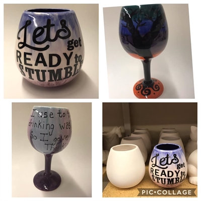 Paint wine Glasses