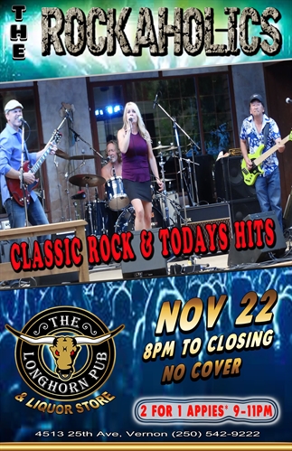The Rockaholics Live at The Longhorn Pub | iNFOnews.ca The Rockaholics Live at The Longhorn Pub
