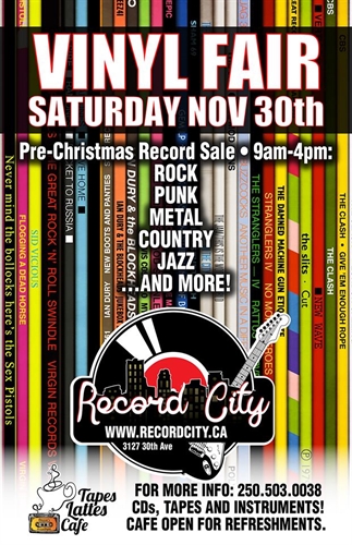 Pre Christmas Vinyl Record Fair at Record City November 30
