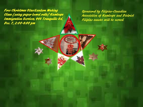 Christmas Star Making Class | iNFOnews.ca Christmas Star Making Class