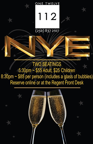 Ring in the New Year With a 4 Course Meal at The 112!