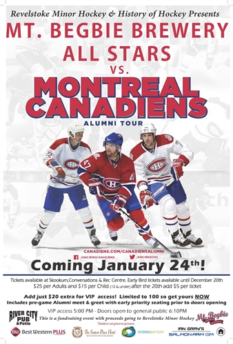 HABS Alumni Tour Event! Revelstoke Minor Hockey Fundraiser | iNFOnews.ca HABS Alumni Tour Event! Revelstoke Minor Hockey Fundraiser