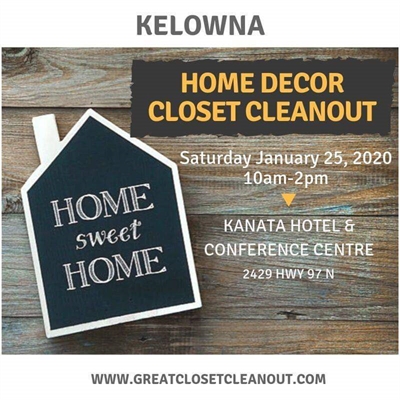 Home Decor Closet Cleanout ~ Jan 25th, 2020. | iNFOnews.ca Home Decor Closet Cleanout ~ Jan 25th, 2020.