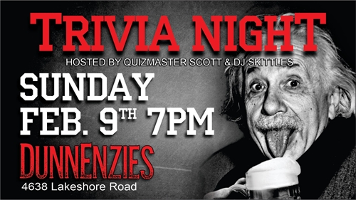 Free Monthly Sunday Trivia at the #DunnEnziesMission