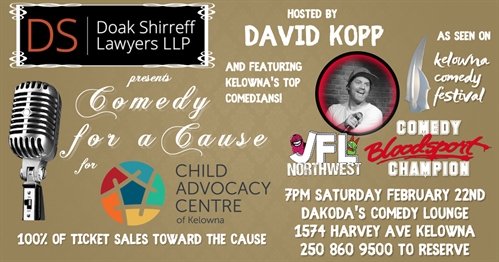 Doak Shirref presents Comedy for a Cause for the Child Advocacy Centre