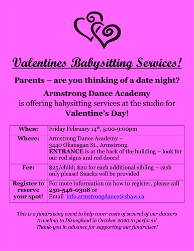 Valentines Babysitting Services!