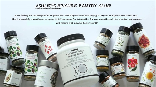 Ashley’s Epicure Pantry Club (Feb. – Nov. 2020)