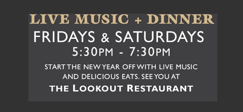 Live Music at The Lookout Restaurant with Billy Wiseman