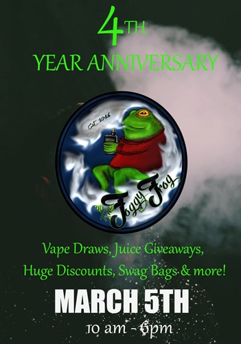 Foggy Frog 4 year anniversary
