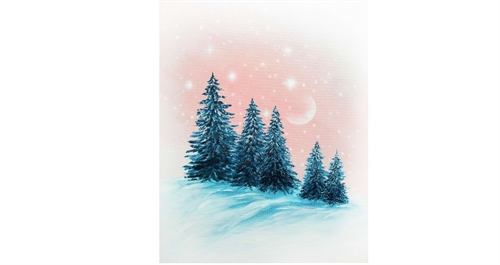 PaitnNite : Snow Sparkle Spruces