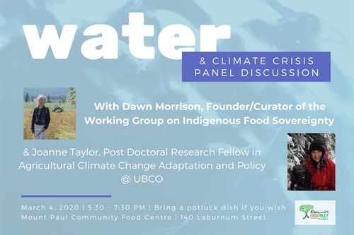 Water & Climate Crisis Panel ~ March Network Meeting