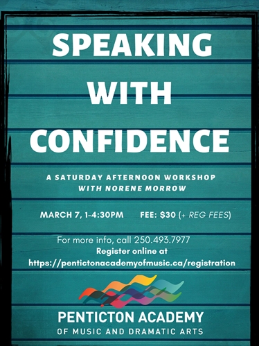 Speaking with Confidence Afternoon Workshop | iNFOnews.ca Speaking with Confidence Afternoon Workshop