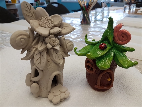 Spring Break Daytime Class, Build A Clay Fairy House!