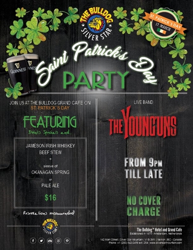 St. Patrick’s Day at The Bulldog Grand Café