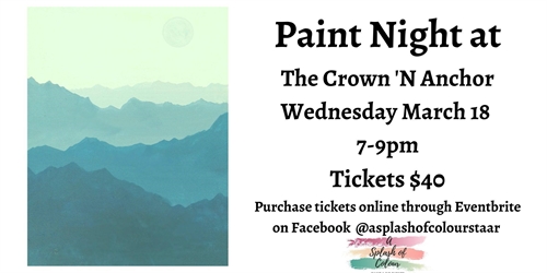 Paint Night at The Crown ‘N Anchor, Salmon Arm