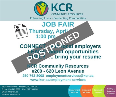 Employment Services - Job Fair - Postponed | iNFOnews.ca Employment Services – Job Fair – Postponed