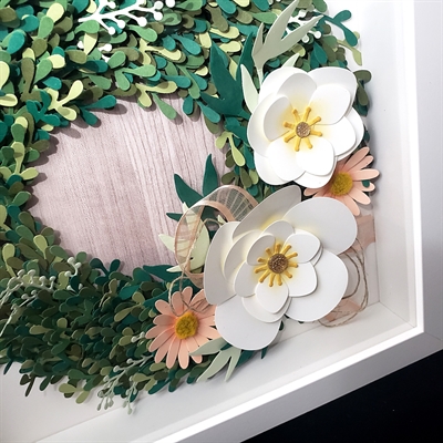 Spring Wreath Shadow Box via Zoom