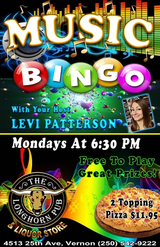Music Bingo Monday at The Longhorn Pub | iNFOnews.ca Music Bingo Monday at The Longhorn Pub