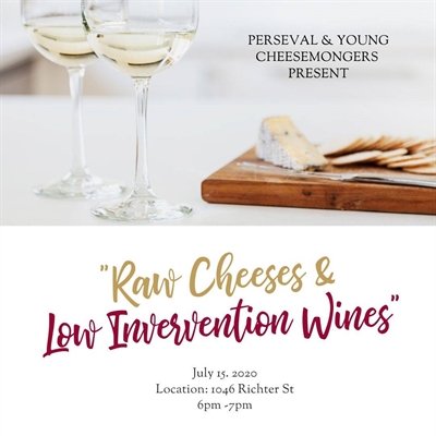 Fromage & Vino – Raw Cheeses and Low Intervention Wines