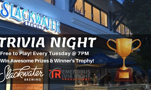 Tuesday Night Trivia at Slackwater Brewing (now Online Wednesdays)