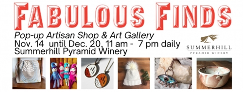 Fabulous Finds Artisan Market at Summerhill Winery -Nov and December