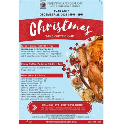 CHRISTMAS TAKE-OUT AT PENTICTON LAKESIDE RESORT