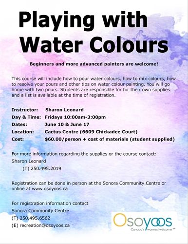 Playing with Water Colours | iNFOnews.ca Playing with Water Colours