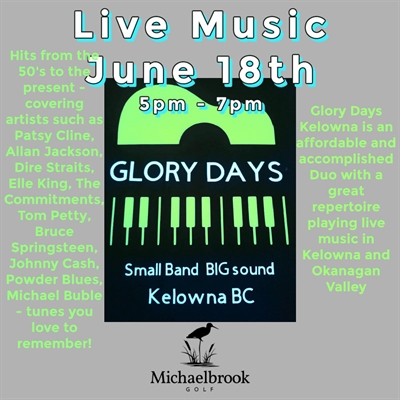 Fathers Day Dinner/Live Music at Michaelbrook Golf/Brookside Grill with Glory Days
