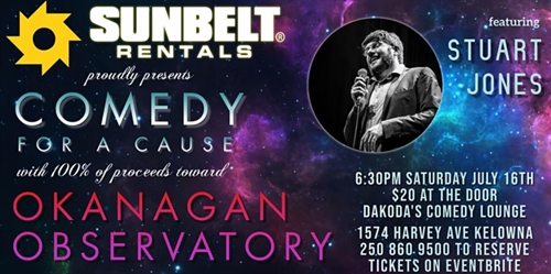 Sunbelt Rentals presents Comedy for a Cause for the Okanagan Observatory
