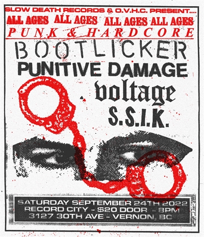 Punitive Damage, Bootlicker, Voltage & S.S.I.K. @ Record City (Vernon)