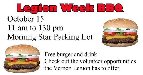 Free Burger Lunch – Royal Canadian Legion