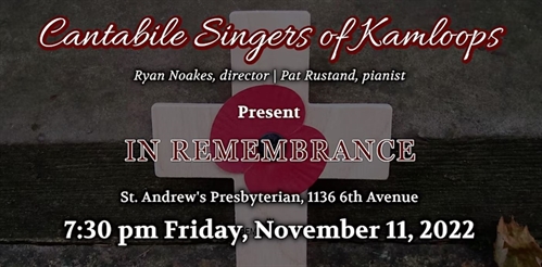 Cantabile Singers of Kamloops – In Remembrance